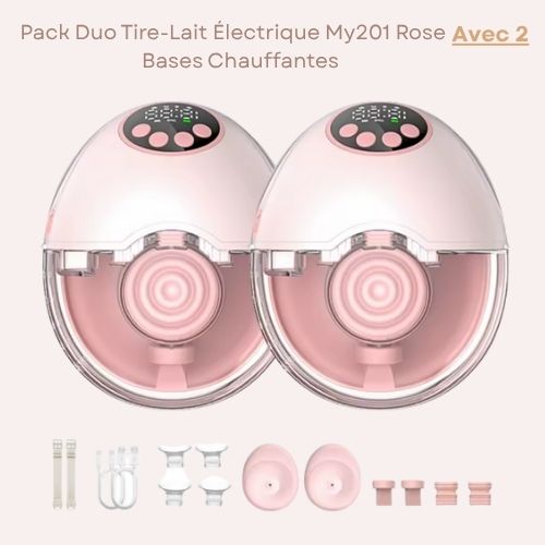 Tire-lait électrique discret et ergonomique – Sans BPA, avec options chauffage & stérilisation