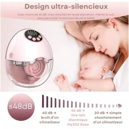 Tire-lait électrique discret et ergonomique – Sans BPA, avec options chauffage & stérilisation