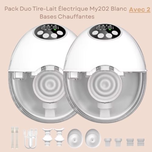 Tire-lait électrique discret et ergonomique – Sans BPA, avec options chauffage & stérilisation