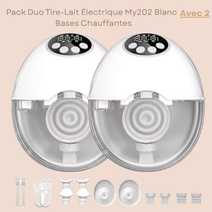 Tire-lait électrique discret et ergonomique – Sans BPA, avec options chauffage & stérilisation