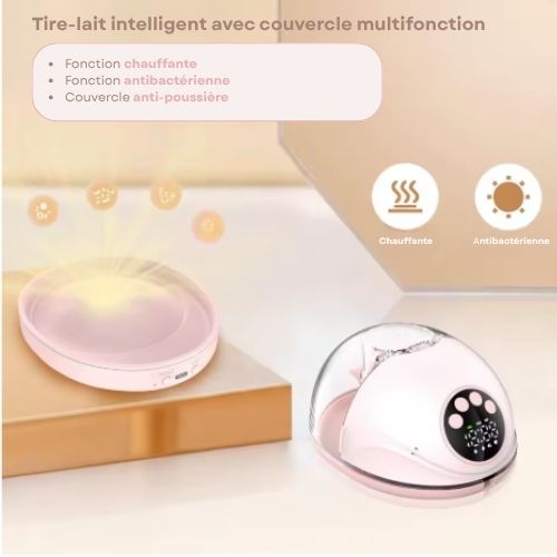 Tire-lait électrique discret et ergonomique – Sans BPA, avec options chauffage & stérilisation